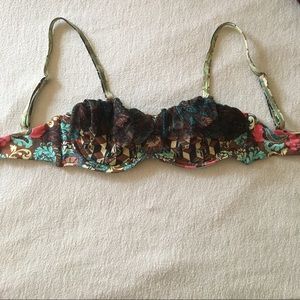 Maaji reversible ruffle colorful top size small